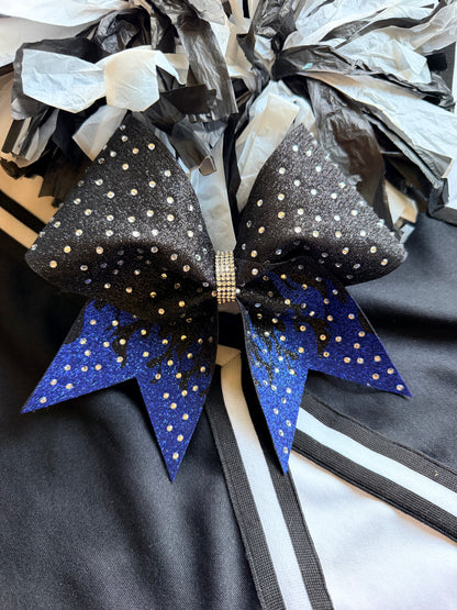 Flames Bow: Black and Royal