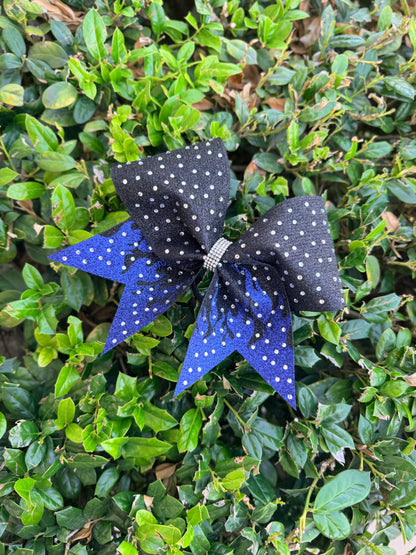 Flames Bow: Black and Royal