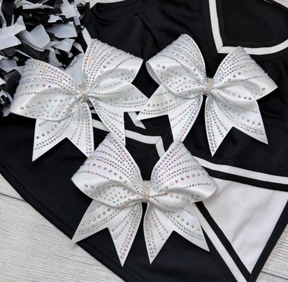 Crystal Cascade Satin Bow