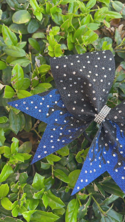 Flames Bow: Black and Royal